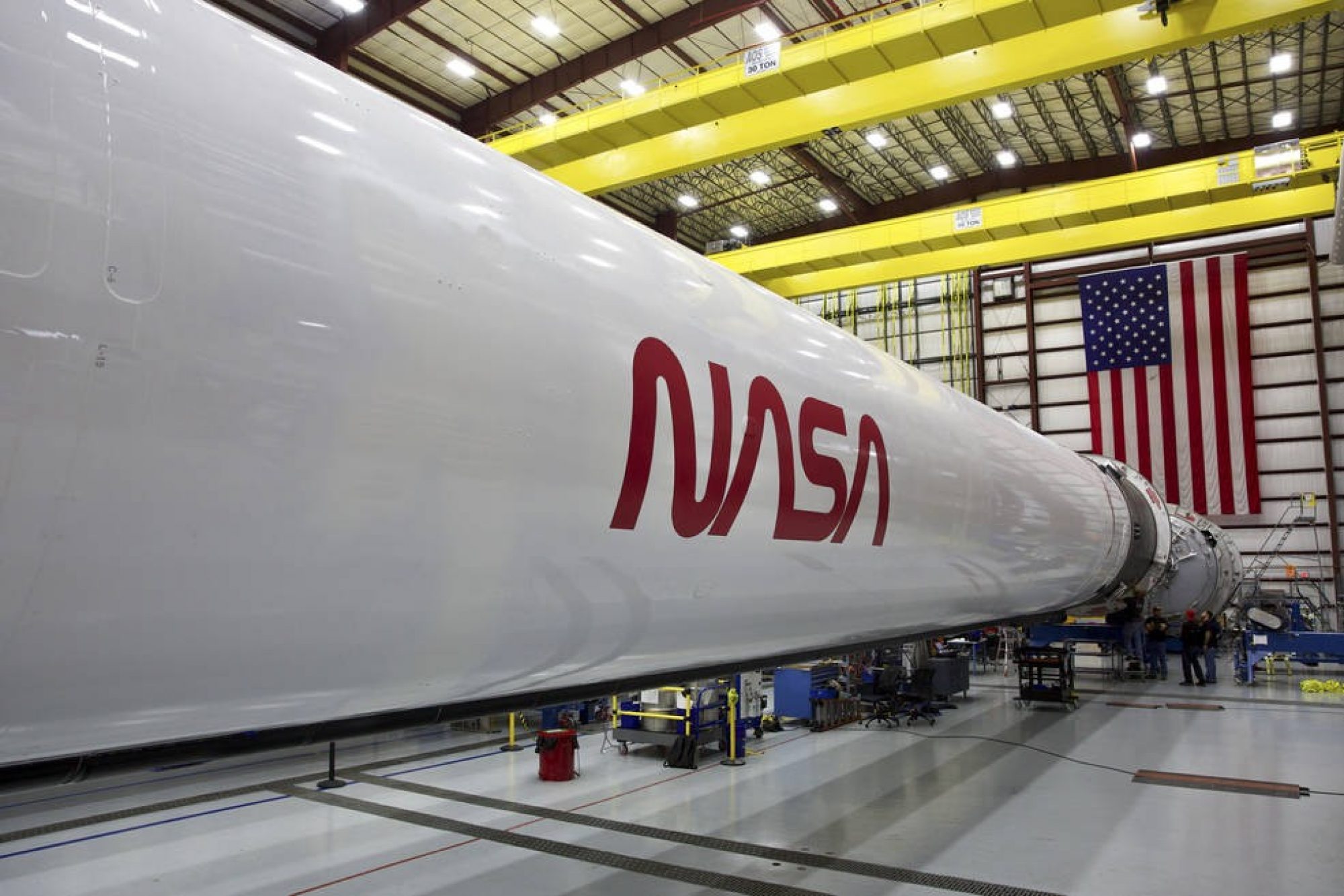 SpaceX DM-2 Booster with NASA Worm